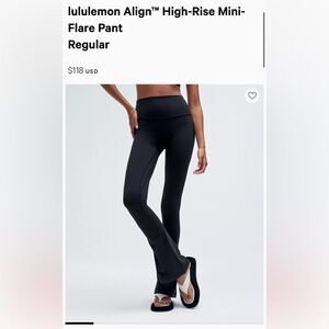 Lululemon align high rise mini flare pant - regular